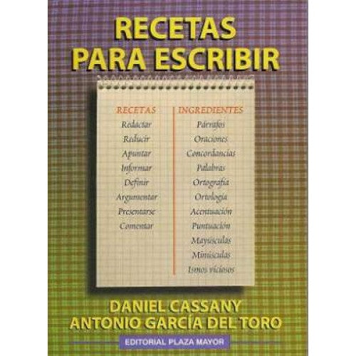 RECETAS PARA ESCRIBIR