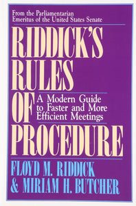 RIDDICKS RULES OF PROCEDURE